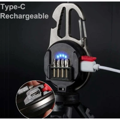 Mini lanterna camping 7 moduri de iluminare Led functie desfacator sticle cu Usb  W5137