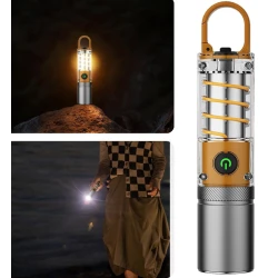 Mini lanterna de mana 808 PRO cu 4 moduri de iluminare