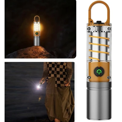 Mini lanterna de mana 808 PRO cu 4 moduri de iluminare