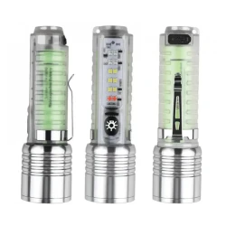 Mini lanterna de mana BL 520D COB + XPE magnetica lupa tip C