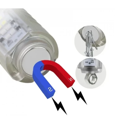 Mini lanterna de mana BL 520D COB + XPE magnetica lupa tip C