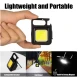 Mini lanterna portabila 800 lumeni cu baza magnetica