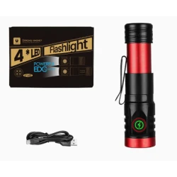 Mini Lanterna puternica de mana BL402x extensibila cu 4 LED si 3000 lumeni