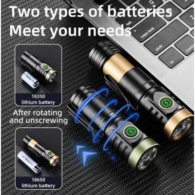 Mini Lanterna puternica de mana BL402x extensibila cu 4 LED si 3000 lumeni