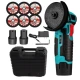 Mini polizor flex unghiular portabil cu 2 acumulatori 6 discuri 12V 76MM