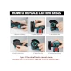 Mini polizor flex unghiular portabil cu 2 acumulatori 6 discuri 12V 76MM