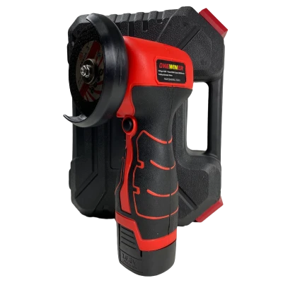 Mini polizor unghiular ROSU 12V cu acumulator litiu 2000mAh