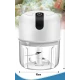 Mini tocator electric de bucatarie incarcare USB 250ml cu 3 lame Alb