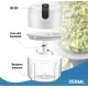 Mini tocator electric de bucatarie incarcare USB 250ml cu 3 lame Alb