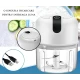 Mini tocator electric de bucatarie incarcare USB 250ml cu 3 lame Alb
