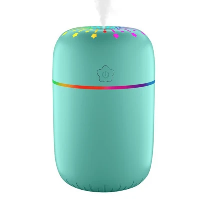 Mini Umidificator A5 capacitate 300ml design silentios lumina gradient de 7 culori