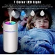 Mini umidificator portabil silentios cu 7 culori LED 320ml Alb