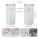 Mini umidificator portabil silentios cu 7 culori LED 320ml Alb