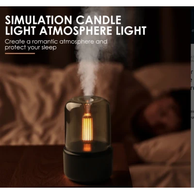 Mini umidificator si difuzor de arome 130 ml cu iluminare LED si USB Andowl Q JS112 