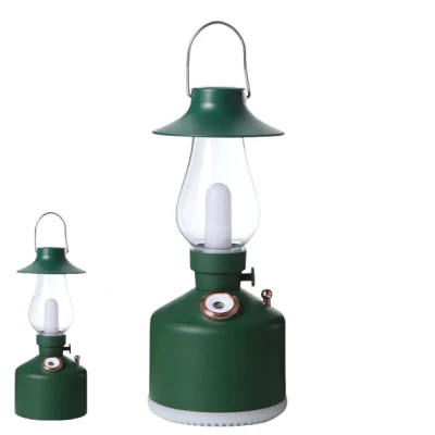 Mini umidificator VERDE cu lampa vintage si schimbare de culoare