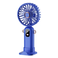 UB Mini ventilator de mana puternic cu display digital si suport telefon ALBASTRU