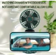 UB Mini ventilator de mana puternic cu display digital si suport telefon ALBASTRU