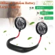 Mini ventilator portabil dublu pentru gat cu acumulator si 3 trepte de viteza ROSU/NEGRU OFF