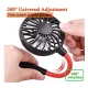 Mini ventilator portabil dublu pentru gat cu acumulator si 3 trepte de viteza ROSU/NEGRU OFF