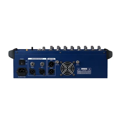 Mixer audio profesional cu amplificare putere 2x250 W 4 canale 16 efecte egalizator 5 benzi