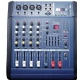 Mixer audio profesional cu amplificare putere 2x250 W 4 canale 16 efecte egalizator 5 benzi