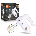 Mixer electric de mana 800W 3 trepte viteze si 2 accesorii pentru batut si framantat ALB