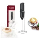 Mixer spuma de lapte negru cu stand vertical ideal pentru cappuccino