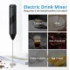 Mixer spuma de lapte negru cu stand vertical ideal pentru cappuccino