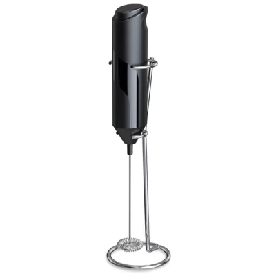 Mixer spuma de lapte negru cu stand vertical ideal pentru cappuccino caffe latte