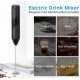 Mixer spuma de lapte negru cu stand vertical ideal pentru cappuccino caffe latte