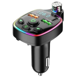 Modulator FM Andowl Q C71 cu 3 porturi USB microfon handsfree incarcare USB 3.1A