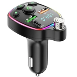 Modulator FM Andowl Q C71 cu 3 porturi USB microfon handsfree incarcare USB 3.1A