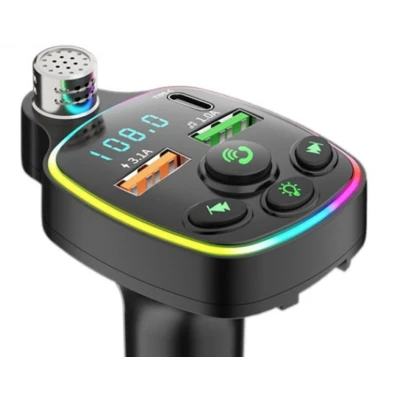 Modulator FM Andowl Q C71 cu 3 porturi USB microfon handsfree incarcare USB 3.1A