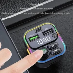Modulator FM Auto cu Funcție Bluetooth Wireless RGB 7 Culori 