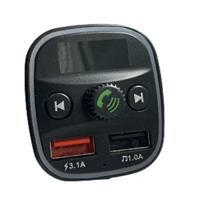 Modulator Fm auto Xd8 cu functie Bluetooth Mod  Bt cu doua porturi Usb microSd Negru