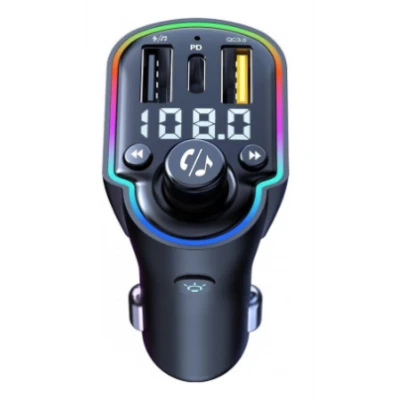 Modulator FM Bluetooth 5.0 Incarcare rapida MP3 Player Tip C PD 20W USB QC 3.0 ZTB A8