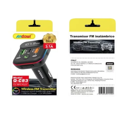 Modulator FM Bluetooth 5.3 Tip Transmitator FM Q C83