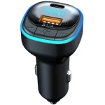 Modulator FM C33 Radio functie Bluetooth Led Multicolor USB A USB C Negru￼
