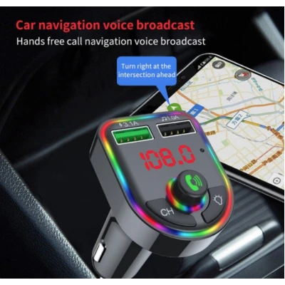 Modulator Mp3 Fm Auto F6 functie Bluetooth cu USB