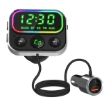 Modulator Transmitator FM Auto BC79 Bluetooth QC 3.0 negru
