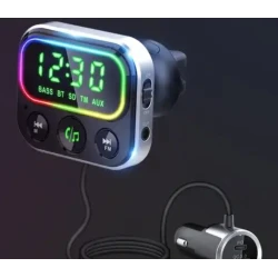 Modulator Transmitator FM Auto BC79 Bluetooth QC 3.0 negru