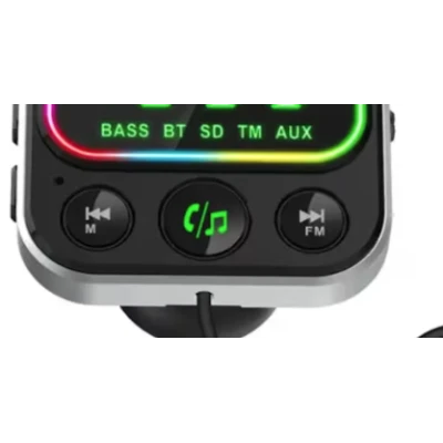 Modulator Transmitator FM Auto BC79 Bluetooth QC 3.0 negru