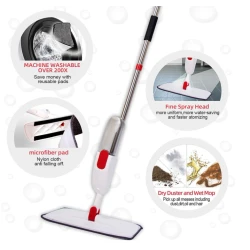 Mop cu pulverizator rotire 360 si laveta din microfibra