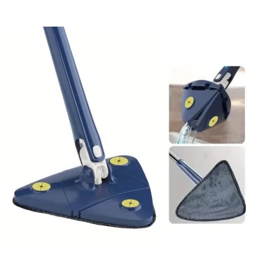 Mop multifunctional pentru suprafete uscate si ude cap triunghiular rotativ