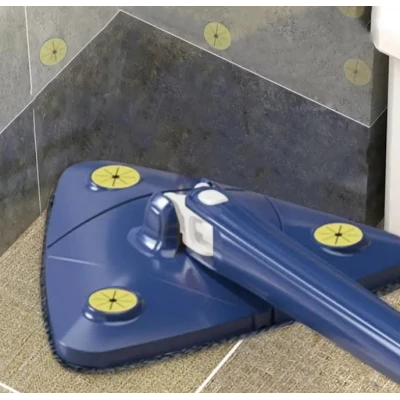 Mop multifunctional pentru suprafete uscate si ude cap triunghiular rotativ