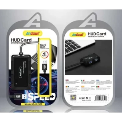 Multi HUB cu 4 USB Andowl Q HU302 negru