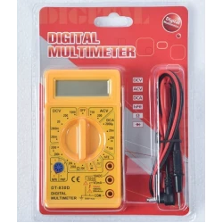 Multimetru digital cu afisaj LCD DT-830D galben