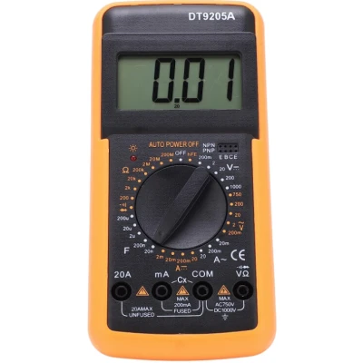 Multimetru DT9205A electric digital multifunctional universal cu test de electricitate durabil de inalta precizie XL