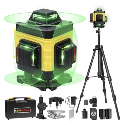 UB Nivela Laser 3D LEIHMANN cu Linii Verzi si Accesorii Complete
