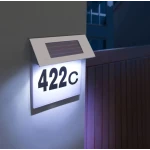 Numar de Casa cu LED si Panou Solar cifre de la 0 la 9 litere de la A la H 11446B